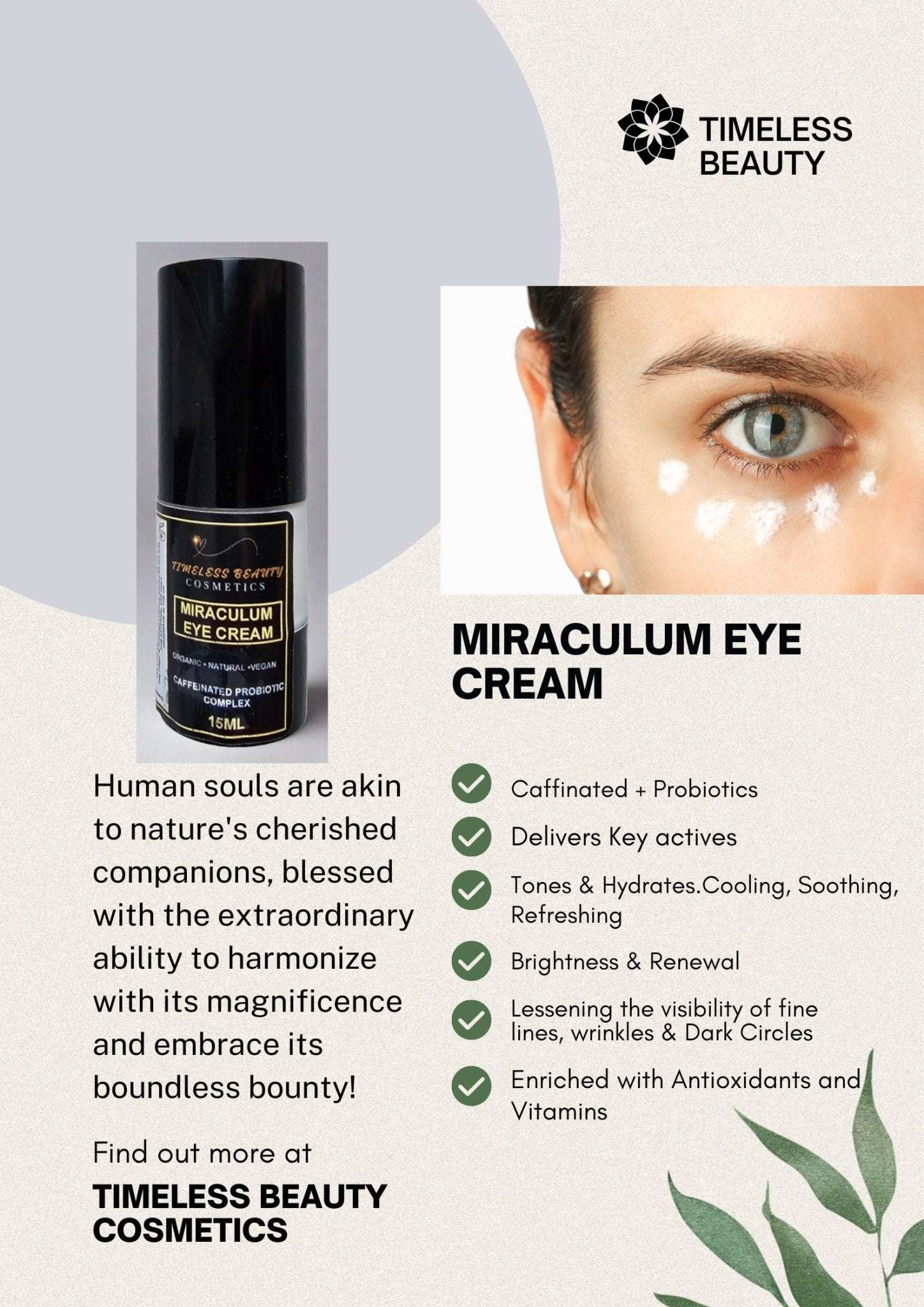 Caffeine eye cream